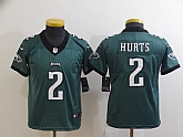 Youth Nike Eagles 2 Jalen Hurts Green Vapor Untouchable Limited Jersey,baseball caps,new era cap wholesale,wholesale hats